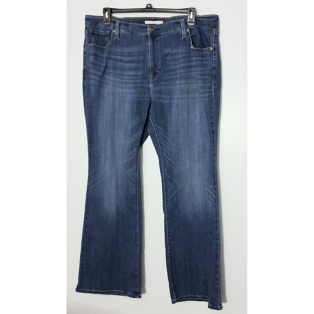 Levi's 726 Flare Jeans Womens Size 20W Blue Y2K Bohemian Hippie Pocket Pre-owned
